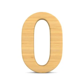 Number zero on white background. Isolated 3D illustration Stock-Illustration