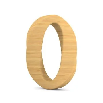 Number zero on white background. Isolated 3D illustration Stock-Illustration