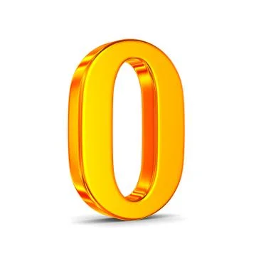 Number zero on white background. Isolated 3D illustration Stock-Illustration