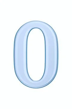 Number zero on white background. Isolated 3D illustration Stock-Illustration