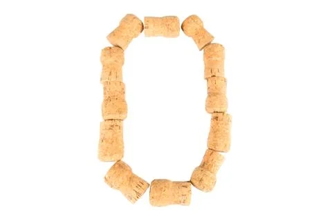 Number zero of wine corks Stock Photos
