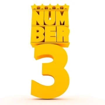Number3. Stock Illustration