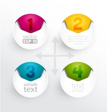 Numbered banners Stock Illustration