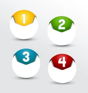 Numbered banners Stock Illustration