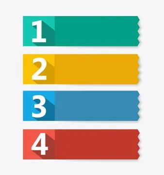 Numbered banners Stock Illustration