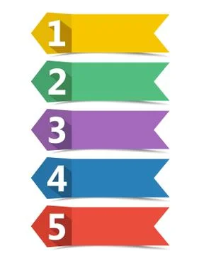 Numbered banners Stock Illustration