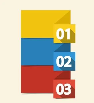 Numbered Banners Stock Illustration