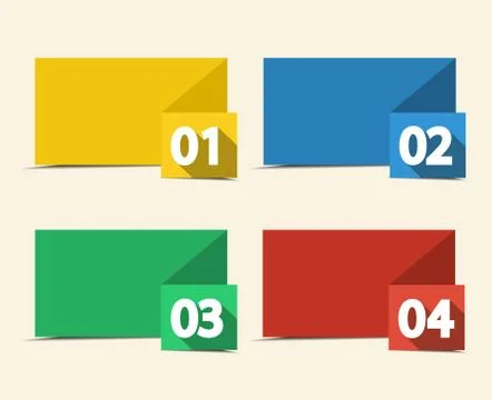 Numbered Banners Stock Illustration