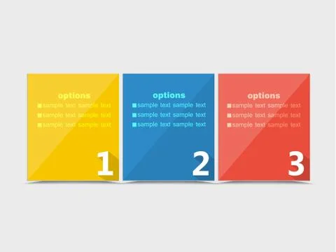 Numbered Banners Stock Illustration