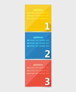 Numbered Banners Stock Illustration