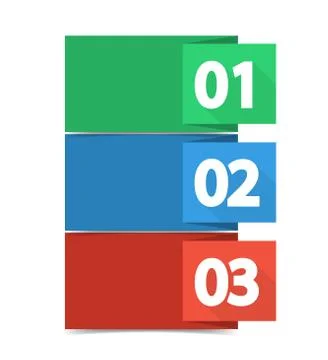 Numbered Banners Stock Illustration