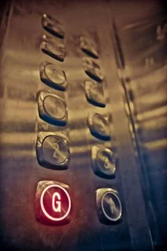 Numbered buttons in an elevator or lift Numbered buttons in an elevator or... 스톡 사진