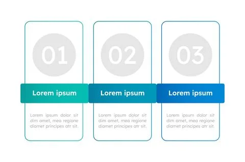 Numbered empty infographic template Stock Illustration