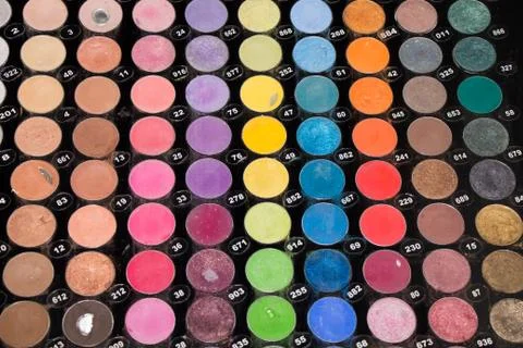 Numbered eyeshadows Foto stock
