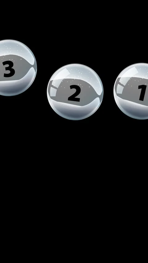 Numbered Glass Spheres Floating in Wave Motion on Black Background Stock Footage 341842382