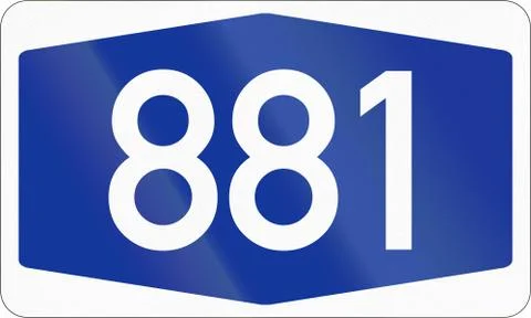 Numbered highway shield of a German Autobahn Stock Illustration