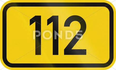 Numbered highway shield of a German Bundesstrasse (Federal road) Stock Illustration
