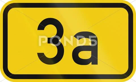 Numbered highway shield of a German Bundesstrasse (Federal road) Stock Illustration