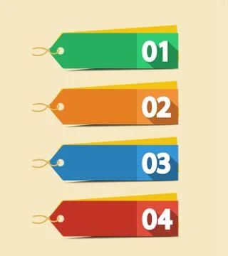 Numbered Labels Stock Illustration