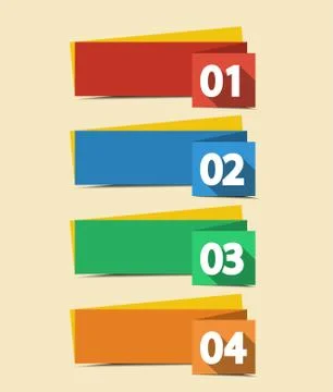 Numbered Labels Stock Illustration