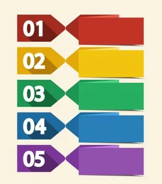 Numbered Labels Stock Illustration