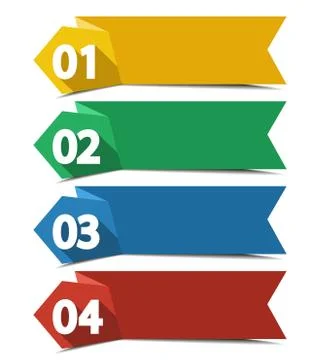 Numbered Labels Stock Illustration