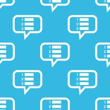 Numbered list message pattern Illustrazione stock