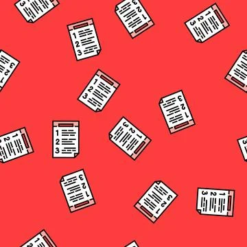 Numbered list vector seamless pattern イラスト素材