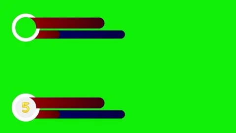 Numbered lower thirds from 1 to 10 for transition animation blank text Stock Footage 280392405