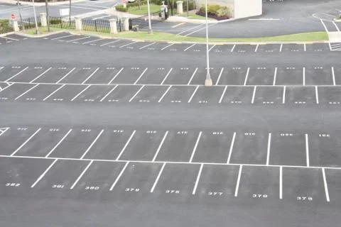 Numbered parking lot Stock Photos