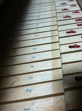 Numbered Piano Keys Stock Photos