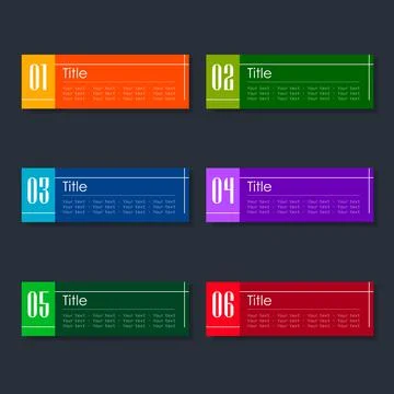 Numbered planes for your text Stock Illustration