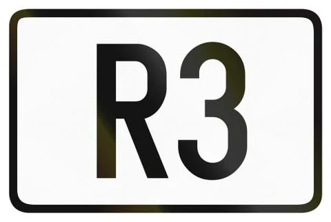 Numbered ring highway shield which is used in Belgium Stock Illustration