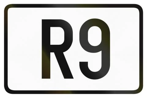 Numbered ring highway shield which is used in Belgium Stock Illustration