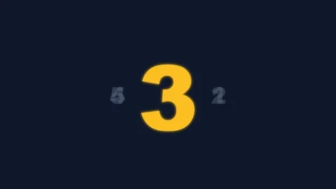 Numbered sequence on dark background. Stock Footage 334092733