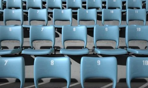 Numbered Stadium Seats Stock Illustration