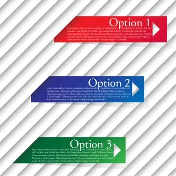 Numbered templates - vector design Stock Illustration