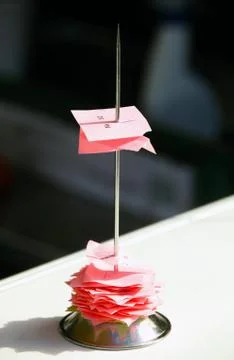 Numbered ticket on a stick Stock Photos
