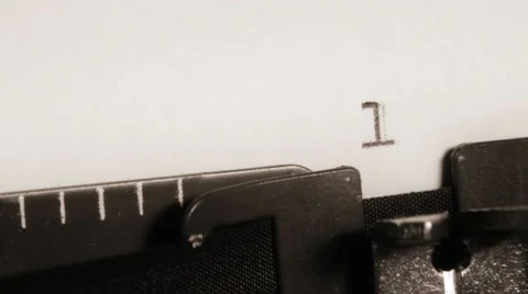 Numbering from 1 to 5. Typewriter. Typing. Stock Footage 10728491