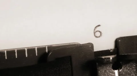 Numbering from 6 to 10. Typewriter. Typing. Stock Footage