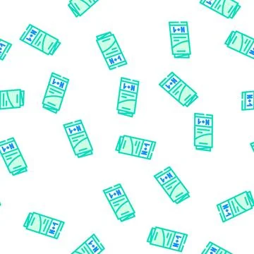 Numbering booklet vector seamless pattern line Stock Illustration