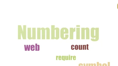 Numbering Wordcloud Animated On White Background Stock-Footage 103660062