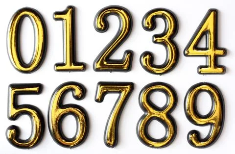 Numbers 0 to 9 Stock Photos