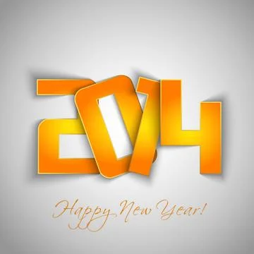 Numbers 2014 sample with shadow effect Stock Illustration