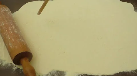 Numbers 2017 written on white flour Stock Footage 68373628
