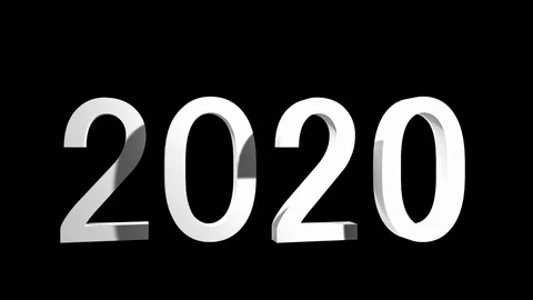 Numbers 2020 are moving, full hd Stock Footage 111406997