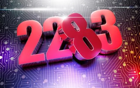 Numbers 2283 3d. Stock Illustration