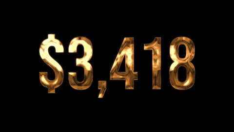 Numbers $ 8 Video stock 336302372