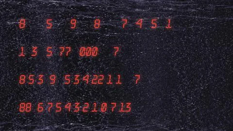 Numbers against the background of statistical noise Stock Illustration