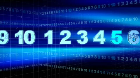 NUMBERS and COUNTDOWN Stock Footage 831995